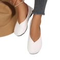 thumbnail image 4 of Purcolt Flats for Women Comfort Casual V-Cut Round Toe Slip On Ballet Shoes Lightweight Soft Sole Dress Shoes for Walking Work Office, 4 of 9