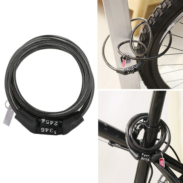 Cadenas vélo antivol de cadre + câble antivol plug in