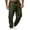 Army Green, variant on Men's Jogger Cargo Pants,Drawstring Elastic Waist Solid Color Pants with Multi Pockets for Daily Wear