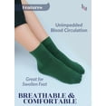 thumbnail image 3 of HUGH UGOLI Women Diabetic Ankle Socks, Super Soft & Thin Bamboo Socks, Wide & Loose, Non-Binding Top & Seamless Toe, 4 Pairs, Christmas Green, Shoe Size: 10-12, 3 of 5