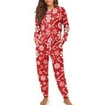 thumbnail image 4 of DISNIMO Christmas Candy Print Women's 2 Piece Lounge Sets Pullover Top Wide Leg Pants Lounge Set Long Sleeve Sleepwear Loungewear, L, 4 of 7