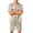 Orange, variant on Leidass Short Sleeve Button Down Sleepwear Set for Men Pajama Set Lounge Set with Shorts Contrast Trim Relaxed Fit Black L