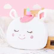 Lazada Plush Unicorn Pillow Squishy Unicorn Toy Soft Stuffed Animal Pillow Toys White 15