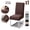 Coffee, variant on AIGIA Jacquard Dining Chair Covers Elastic Wedding Chair Cover Adjustable Seat Slipcover for Home Kitchen Banquet Party (Pack of 1/2/4 )