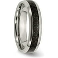 thumbnail image 5 of Chisel Titanium Polished with Black Carbon Fiber Inlay 6.2mm Band - Ring Size 11.0, 5 of 8