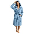 thumbnail image 4 of Naittoop Womens Twist Fleece Robe with Hood Soft Cozy Winter Warm Plush Bathrobe After Spa Shower Fall Belted Fuzzy Bath Robe, 4 of 5