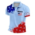 thumbnail image 4 of Leey-World American Flag Shirt Men 1776-2026 250th USA Independence Patriotic Star Stripes T-ShirtMen's American 250Th Anniversary Art Print Hawaiian Shirt 1776-2026 Patriotic Tee(Sky Blue,4XL), 4 of 4
