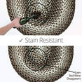 thumbnail image 2 of Homespice Oval Outdoor Braided Rugs, 27" x 45", Midnight Moon, 2 of 5