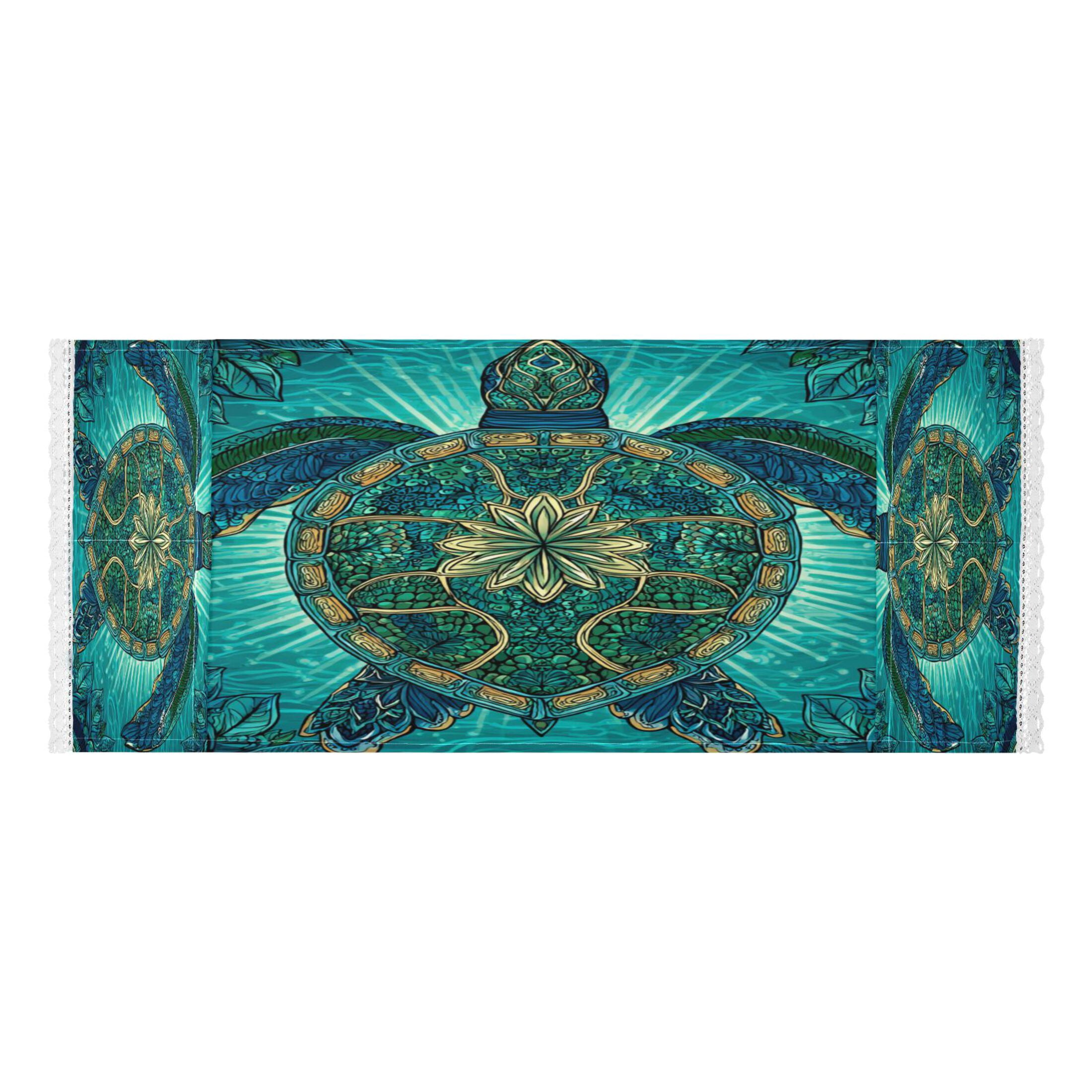 Wobogo Mandala Turtle Washing Machine Cover Dustproof Washer Dryer Cover Waterproof Laundry Room Decorative Protector