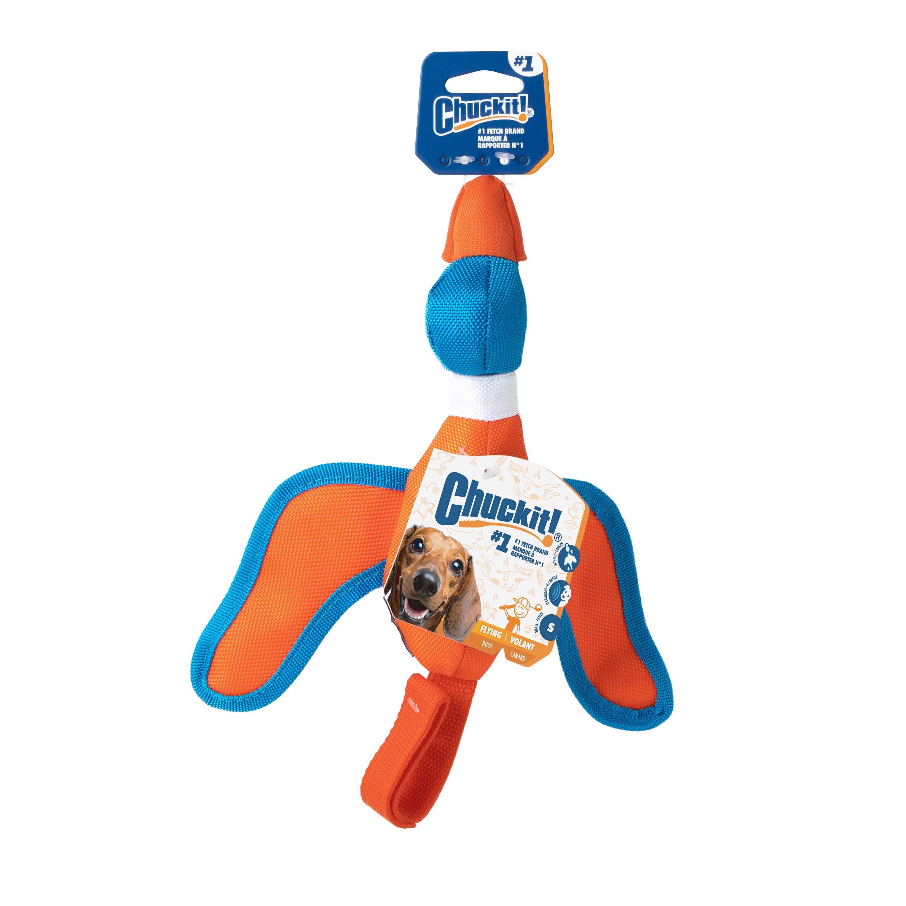 Chuckit Flying Duck Sling Fabric Dog Toy, Polyester Fetch S