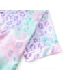 thumbnail image 4 of Beezizac Satin Pajamas for Girls-Soft Silky Short-Sleeved Set with Iridescent Leopard Print Size 8, 4 of 7