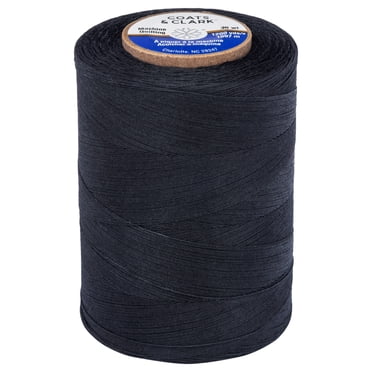 Coats & Clark 100% Cotton Sewing Thread, 1200 yd Size 50, Black