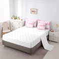 thumbnail image 5 of Erosebridal Hunny Bunny 7-Piece Twin Bedding Sets,Dreamy Princess Style Bedding Comforter Set For Girls Kids,Reversible, 5 of 7