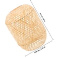 thumbnail image 2 of OUNONA Rustic Style Bamboo Lampshade Light Yellow Decorative Bedside Lamp Cover for Home, 2 of 5