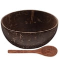 thumbnail image 4 of 1 Set Coconut Shell Cups Hawaiian Theme Party Favors Includes Coconut Bowl Spoon Salad Bowl, 4 of 5