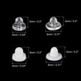 thumbnail image 2 of Uxcell Earring Pads, 40Pcs Silicone Clip-on Earring Backs, Soft Earrings Cushions Replacements Clear, White, 2 of 6
