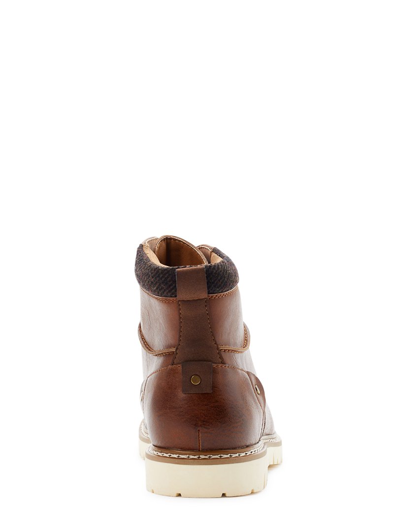 Madden NYC Men\'s Tan Lace-Up Chunky Sole Boots Madden Nyc | Shoes | Madden Nyc Mens Dawson Laceup Combat  main image 3