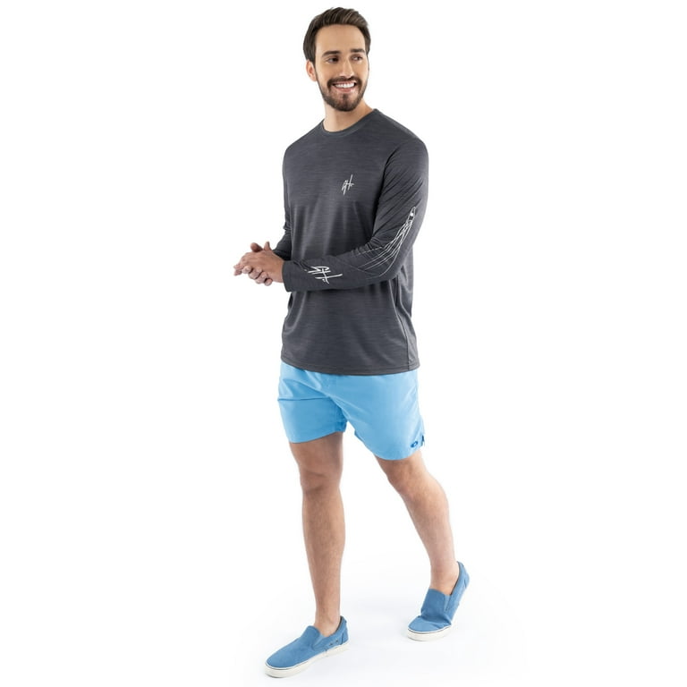 Chemise De Pêche Homme Guy Harvey, Manches Longues, Motif Espadon Bleu, Taille XL – Parfaite Pour L'extérieur