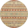 thumbnail image 1 of Ahgly Company Tapis d'Intérieur Rond Abstrait Rose Rouille, 3 Pieds Rond, 1 of 6