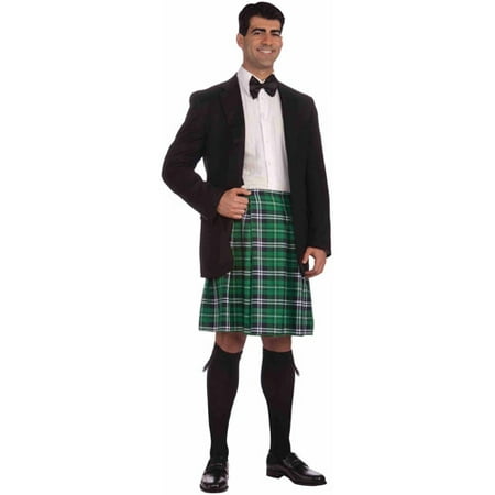 Green Plaid Kilt Adult Costume