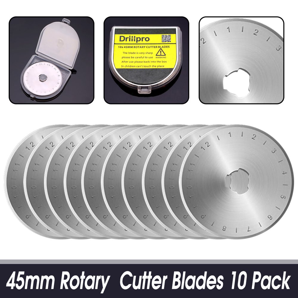 10PCS 45mm Rotary Cutter Blades Refill Replacement Sewing Quilting Tool