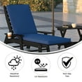 thumbnail image 4 of Emma + Oliver Navy Outdoor Water-Resistant Chaise Lounge Patio Cushion, 4 of 10