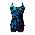 thumbnail image 4 of Tankini Swimsuits for Women Two Piece Floral Print Top with Boyshort Bottom Full Coverage Bathing Suit Modest Swimwear for Beach Pool Vacation, 4 of 5