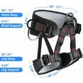 thumbnail image 3 of 1 Set Climbing Safety Belt with Adjustable Lanyard, Safety Belt Kit, Thicken Half Body Safety Climbing Belt, Personal Portable Protective Equipment, Black Red, 3 of 7