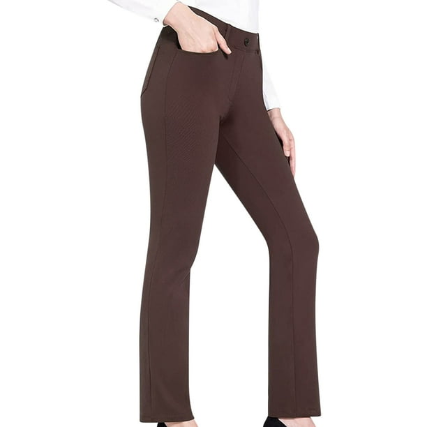 Yuyuzo Women Basic Pencil Pants Work Pants High Waisted Slim Tight Business  Casual Trousers Solid Color 