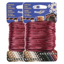 Needloft Craft Cord - #32 Solid Metallic Magenta - 2 Pack (2x20yds) = 40 Yards