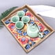 thumbnail image 5 of Bandeja Organizadora Cena para Mesa Pintura Diamantes Cuadrada Servir Comida, 5 of 9