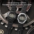 thumbnail image 3 of Reloj Deportivo Digital, Luces Nocturnas LED Vintage, Cronómetro, Alarma, Resistente Al Agua Hasta 50 M, Parte Trasera De Acero Inoxidable, Para Correr, Escalar, Caminar, Pescar, 3 of 7