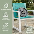 thumbnail image 5 of WestinTrends Cape May 9-Piece HDPE Outdoor Furniture Patio Dining Table With Umbrella Hole and Chairs Set For 8, Turquoise, 5 of 16