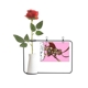 thumbnail image 1 of Viaje del Rey Mono Botella de decoración de jarrones colgantes de flores rosas artificiales, 1 of 3