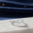 thumbnail image 5 of Mauli Jewels 1/2 Carat Three-Stone Diamond Engagement Ring for Women | 14K Solid White Gold 4-Prong Setting | Natural Conflict-Free Bridal Wedding Ring | Promise Ring Gift for Her, 5 of 10