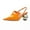 Orange, variant on XYD Women Comfort Edgy Pointed Toe Slip On Pumps Slingback Strap Diamond Block Heel Sandals Party Fashion Shoes Size 7 Orange