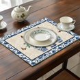 thumbnail image 6 of 6Pcs Classical Chinese Vase Table Cloths 17.7x11.8 Inch Rectangle Floral Patten Table Placemats for Dining Table Decor Seasonal Spring Summer Polyester Washable Table Mats for Party Kitchen DIY, 6 of 8