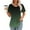 Green, variant on Viadha Womens Tops Summer Fashionable Women's Casual Short Sleeved Loose Round Neck Printed Top Summer Blouses for Women 2024