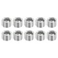 thumbnail image 1 of Uxcell Thread Adapters Sleeve Reducing Nut, 10 Pcs M8x1.25 Male to M6x1 Female Stainless Steel Nut Screw Reducer Conversion Fasteners, Threaded Insert Repair Sleeve Reducer Nut, Silver, 1 of 6