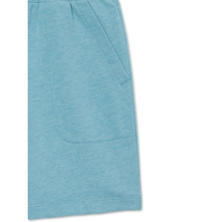 Wonder Nation Boys French Terry Cloth Shorts, Sizes 4-18 & Husky, Boy's, Size: 10/12, Blue