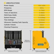 AUTOOL CT400 Fuel Injector Cleaner and Tester Automobile GDI EFI FSI Ultrasonic Wave Fuel Injector Cleaning Machine 6 Cylinders Petrol Injection Tester for Cars Motorcycles