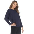 thumbnail image 2 of White Mark Women's Banded Dolman Top, 2 of 6