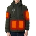 thumbnail image 2 of DODADAWANJ Mens Heated Jacket Lightweight USB Rechargeable Electric Heated Jackets Full Zip 21 Heating Zones Thermal Coat Winter Outdoor Camping Heated Coats No Battery M, 2 of 6