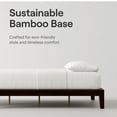 thumbnail image 2 of Nectar Bamboo Platform Bed Frame - California King - Walnut - Floating Center Support Legs - 12” Height - Tool Free Set Up - Contemporary - Sturdy Wooden Support Slats - Holds Up To 800 Pounds, 2 of 6
