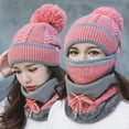 thumbnail image 1 of Xihbxyly Conjunto de Gorro de Invierno, Gorro de Punto Cálido con Bufanda y Mascarilla, Forro Polar Suave para Mayor Calidez, Elegantes Accesorios de Invierno 3 En 1, Actividades Al Aire Libre, para, 1 of 3