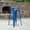 Blue, variant on Emma + Oliver 30"H Backless Green Metal Barstool with Square Wood Seat