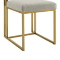 thumbnail image 3 of Anastasia Dining Chair with Gold Brushed Stainless Steel and Taupe Fabric - Set of 2, 3 of 9