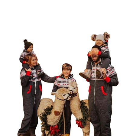 

Cindysus Ladies Xmas Elk Print Sleepwear Women Cozy Homewear Hooded Party Front Zip Winter Warm One Piece Pajamas Dark Gray Mom XL