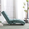 thumbnail image 4 of Newboti Linen Massage Chaise Lounge Indoor with Remote Control,Ergonomic Electric Massage Long Lounger with 5 Modes for Office, Living Room,Bedroom (Teal) 99537600405215, 4 of 16