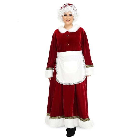 Women's Santa Costume Mrs. Claus Christmas Costume Santa Dress Cosplay -3XL
